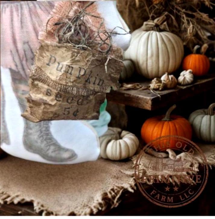 Primitive Pumpkin Patch Doll | Handmade Folk Art Autumn Decor