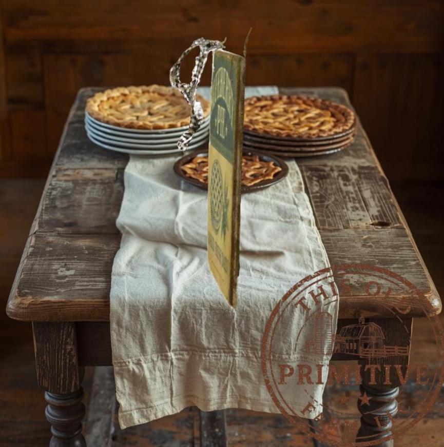 Primitive Blueberry Pie Sign – Baked Fresh Farmhouse Kitchen Decor, Rustic Bakery Wall Art