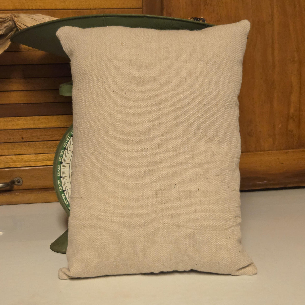 Heritage Turkey Feed Pillow, Thanksgiving Feedsack Shelf Sitter, Primitive Farmhouse Fall Decor