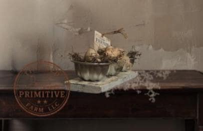 Primitive Farm Fresh Eggs Mercantile Pantry Display | Rustic Egg Bowl Shelf Sitter | Distressed Farmhouse Spring Easter Decor