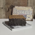 Primitive Faux Brownie Decor Set | Rustic Bakery Shelf Sitter, Farmhouse Kitchen Accent