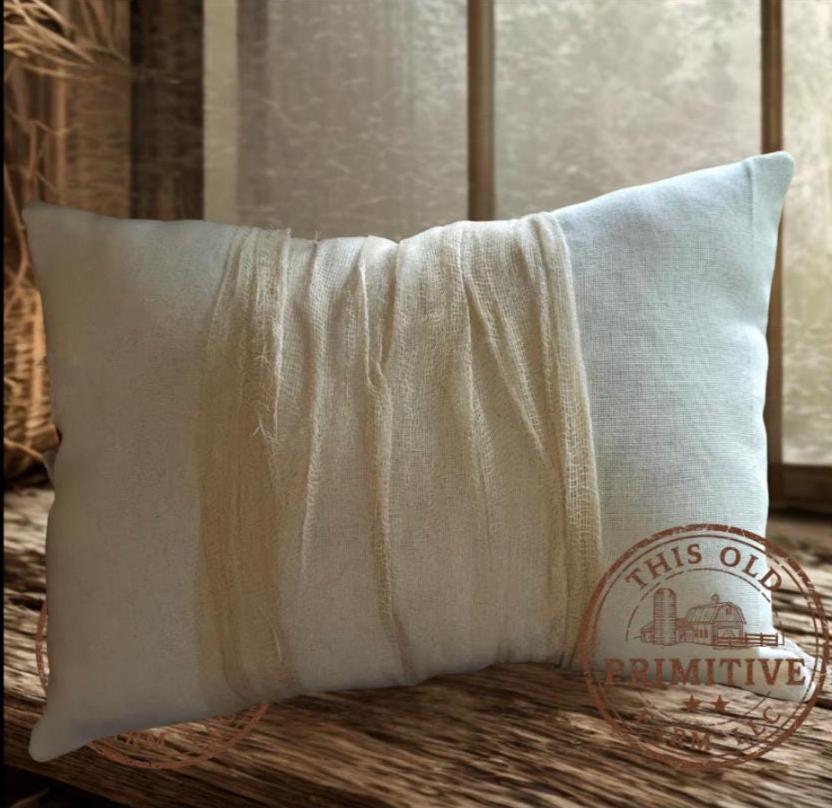 Primitive Betsy Ross Flag Pillow | 13 Star Americana Decor, Colonial Farmhouse Accent