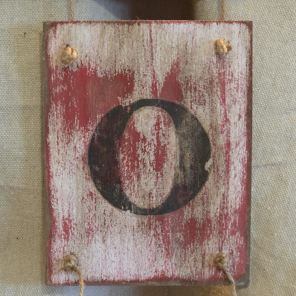 XO XO Valentine Wood Hanging Sign | Hand Painted Primitive Farmhouse Decor | Rustic Valentine Wall or Shelf Decor