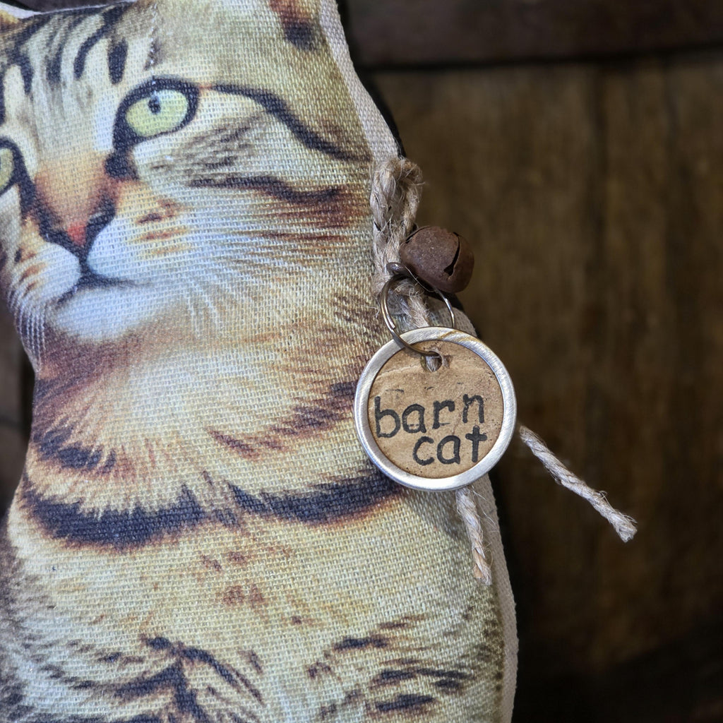 Handmade Barn Cat Pillow: Rustic Farmhouse Shelf Sitter