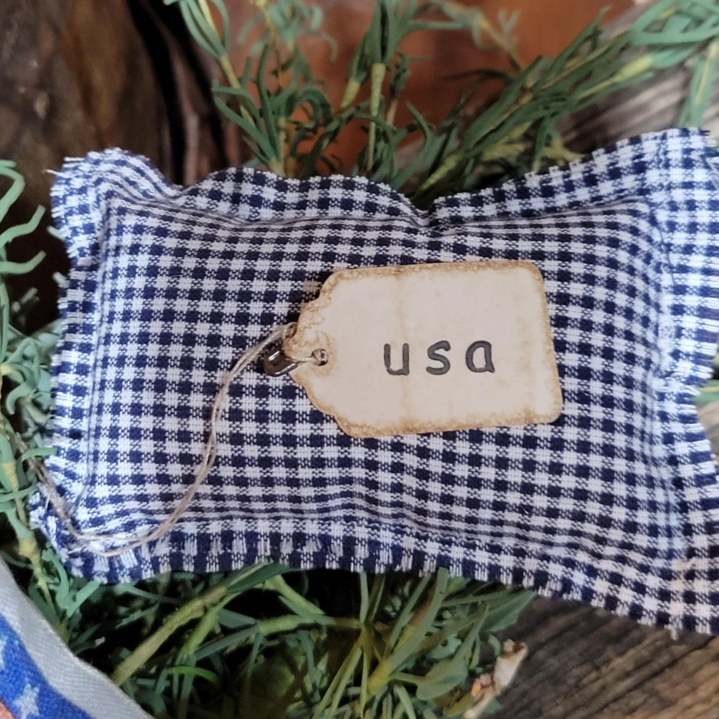New Primitive Farmhouse Americana Patriotic set of 3 bowl filler mini pillow ornis