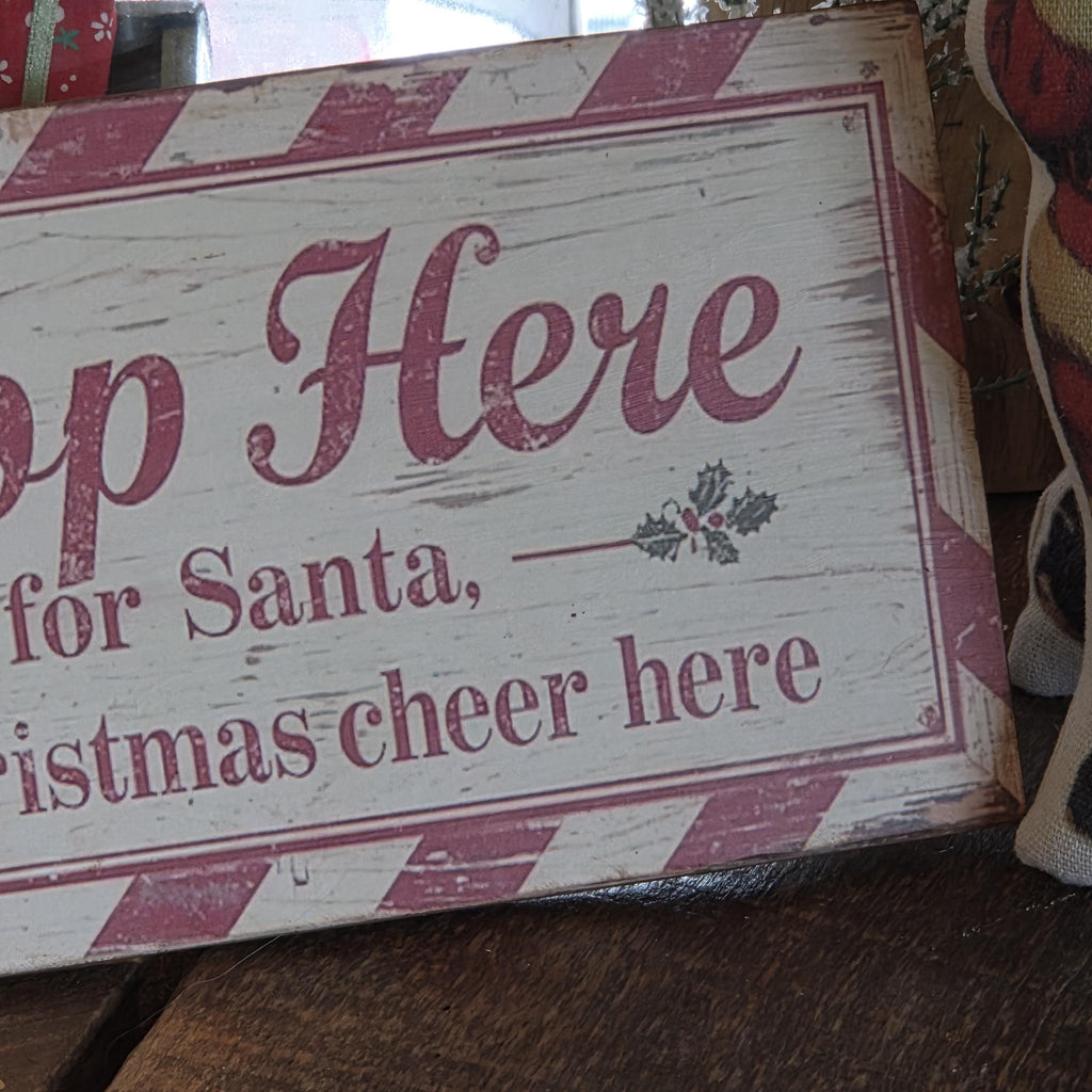 Handmade Santa Magic Key Wood Sign | Rustic Farmhouse Christmas Decor (13x5)