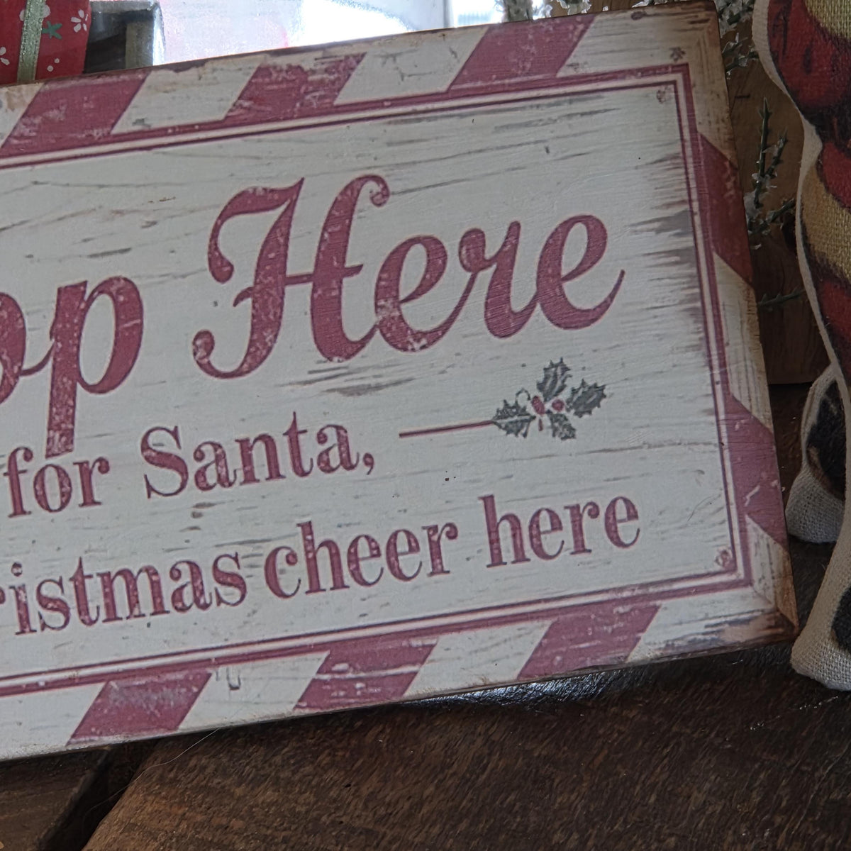 Handmade Santa Magic Key Wood Sign | Rustic Farmhouse Christmas Decor (13x5)