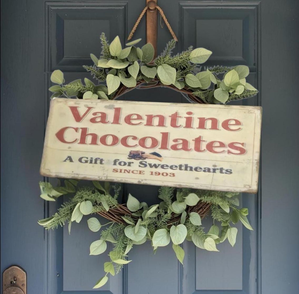 Nostalgic Valentine Chocolate Sign | Rustic Farmhouse valentine Wall Decor