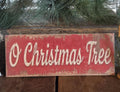 O Christmas Tree Wood Sign | Rustic Farmhouse Holiday Decor (13x5")