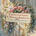 Nostalgic Valentine Chocolate Sign | Rustic Farmhouse valentine Wall Decor