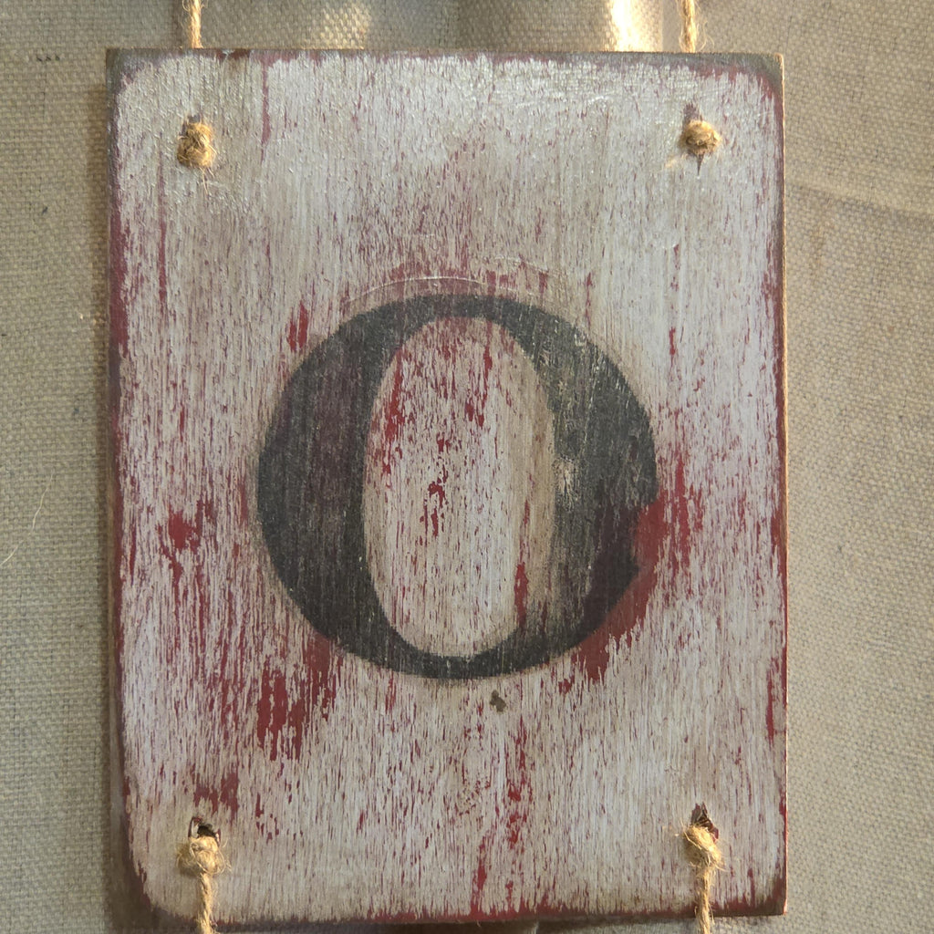 XO XO Valentine Wood Hanging Sign | Hand Painted Primitive Farmhouse Decor | Rustic Valentine Wall or Shelf Decor