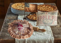 Primitive Apple Pie and Tuck Pillow | Americana Farmhouse Decor | Rustic Patriotic Kitchen Decor | Faux mini apple Pie | Stars and Stripes