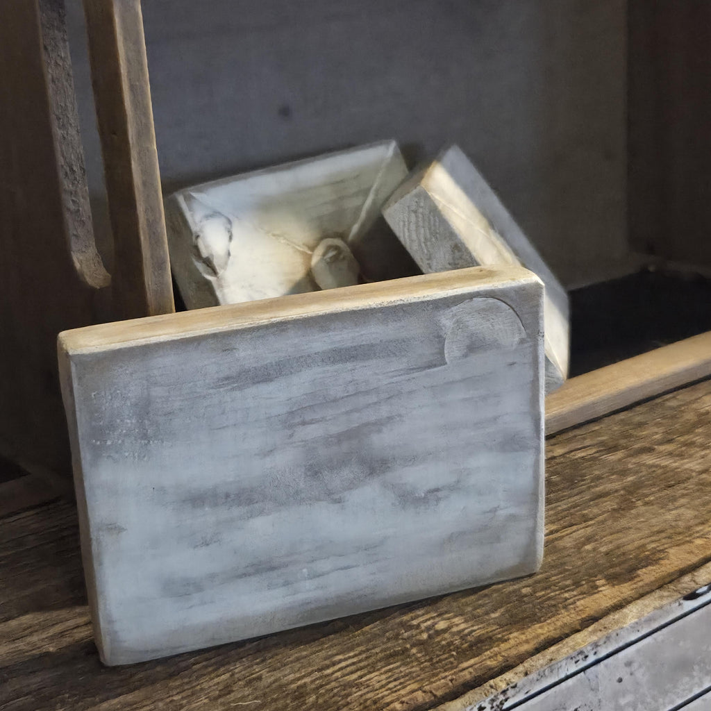 Primitive Wood Envelope Set | Original Hand Cut & Carved Love Letters with Faux Stamped Back Seal