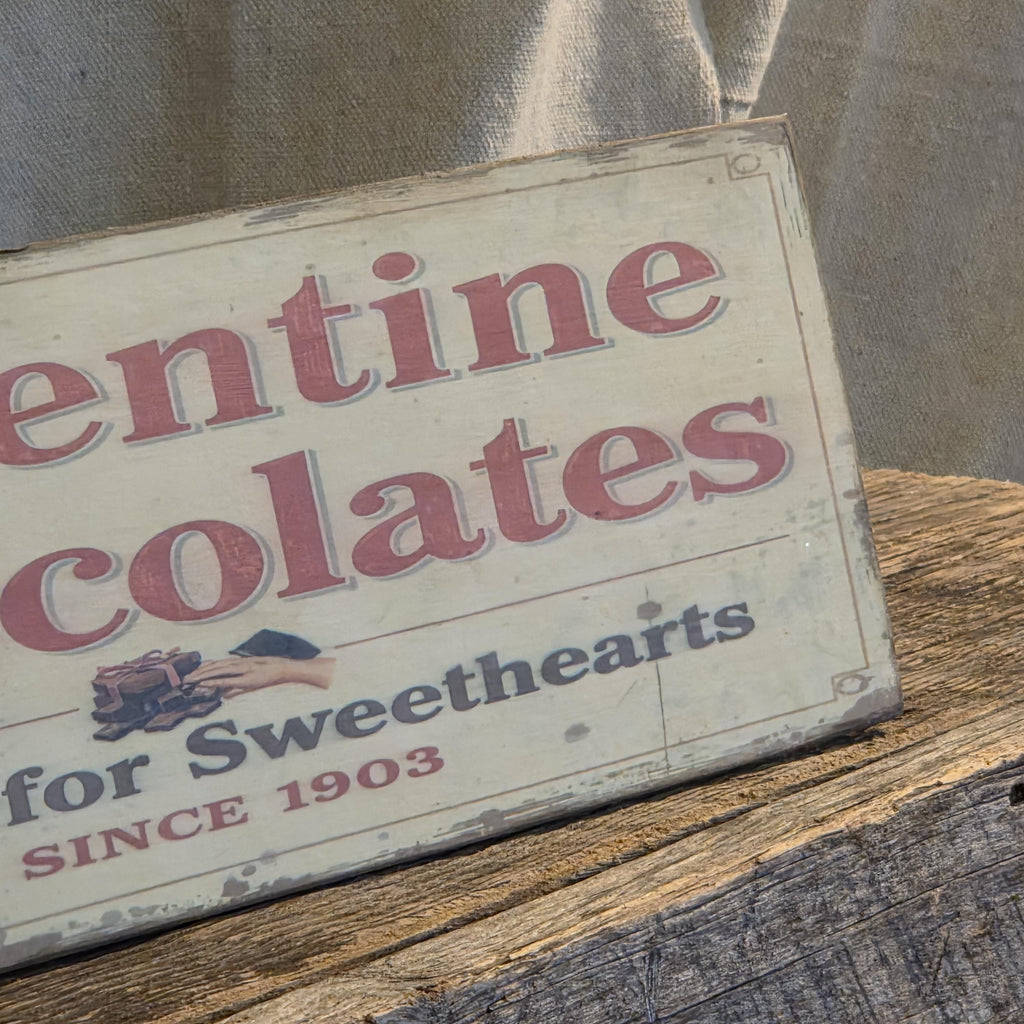 Nostalgic Valentine Chocolate Sign | Rustic Farmhouse valentine Wall Decor