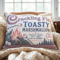 Crackling Fire Toasty Marshmallows Pillow | Vintage Mercantile Farmhouse Accent Sitter