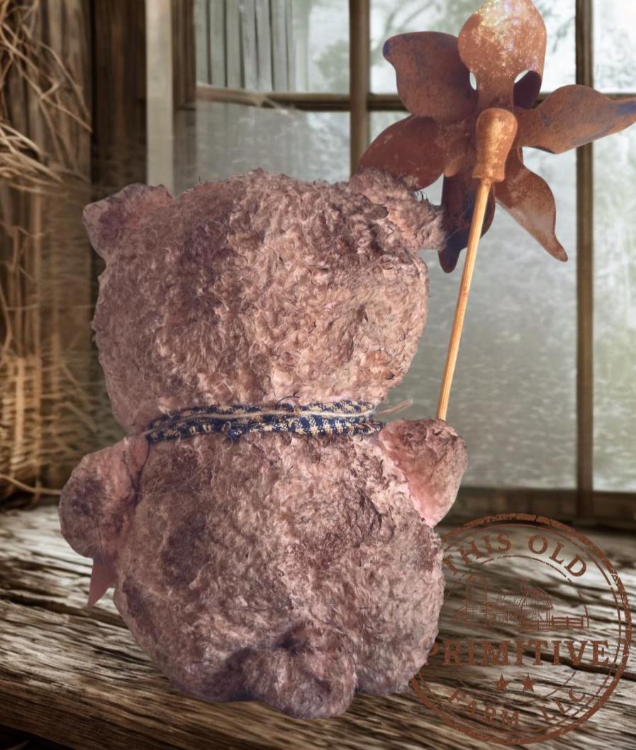 Primitive Farmhouse Pig Shelf Sitter | Patriotic 4th of July Parade Decor