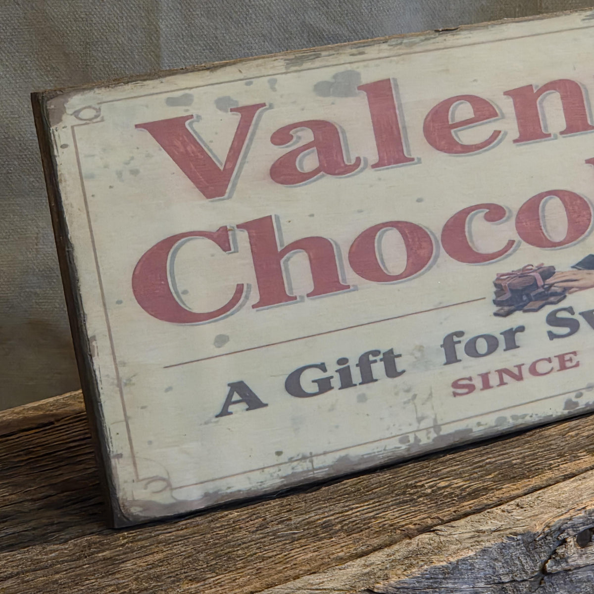 Nostalgic Valentine Chocolate Sign | Rustic Farmhouse valentine Wall Decor