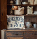 Firecrackers 5 Cents Pillow | Americana Farmhouse July 4th Decor
