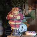 Primitive Farmhouse Nostalgic Santa Claus Pillow (12 x 18) – Aged Fabric Prop