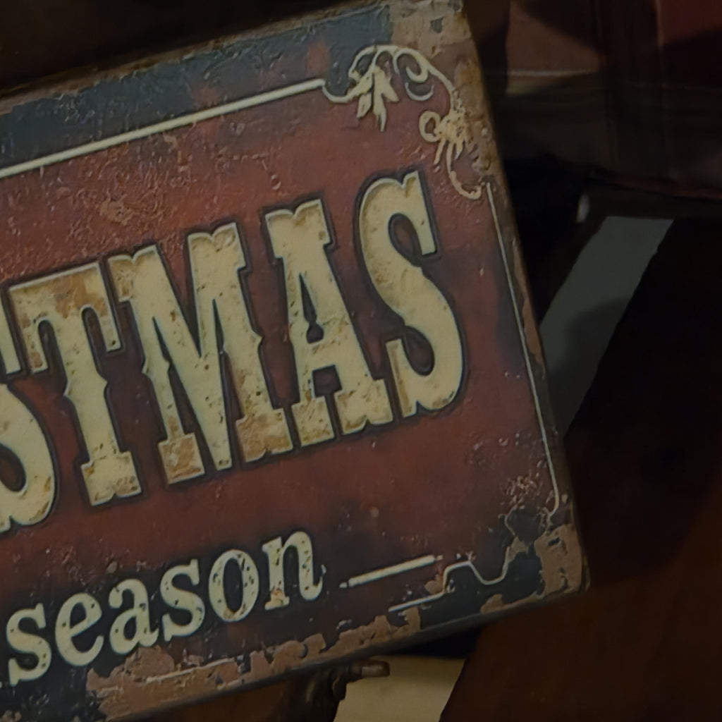 Handmade Cowboy Christmas Wood Sign | Rustic Western Holiday Decor (13x5)
