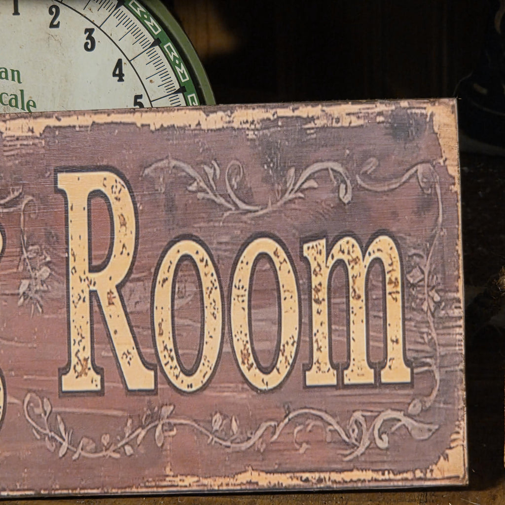 Keeping Room Sign | Rustic Farmhouse Wood Decor, Hand-Applied Artwork