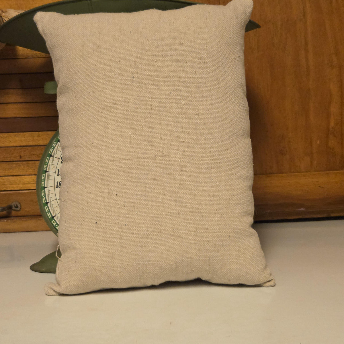 Turkey Grower Pillow, Thanksgiving Feedsack Shelf Sitter, Primitive Farmhouse Fall Decor