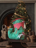 Primitive Elf Boot Candy Holder | Farmhouse Christmas Decor | Santa Helper Boot | Rustic Holiday Shelf Decor