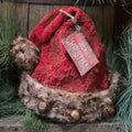 Premium Primitive Rustic Santa Hat Tree Topper | Handcrafted Farmhouse Christmas Décor | Limited Edition Holiday Santa Hat with Jingle Bells