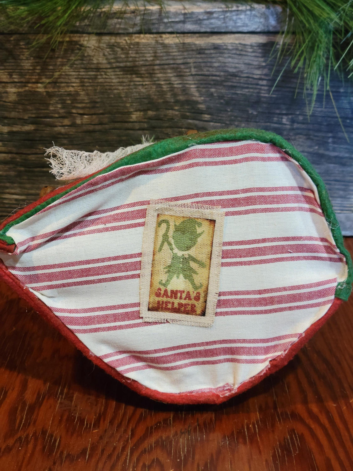 Primitive Elf Hat | Rustic Christmas Shelf Decor | Santa Helper Accent