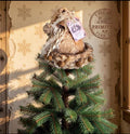 Primitive Cream Santa Hat Tree Topper | Rustic Christmas Decor (2026 Limited Edition)